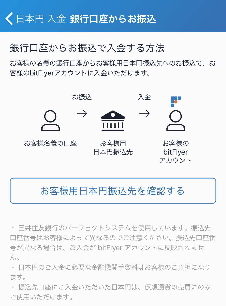 Failed to deposit to bitFlyer3